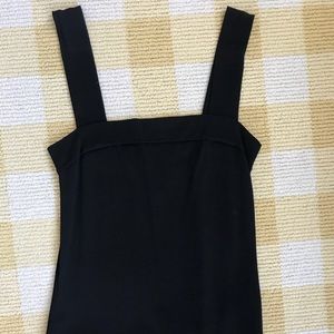 Hoss Square Neck Black Tank